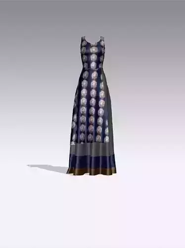 party wear gown 3D print model