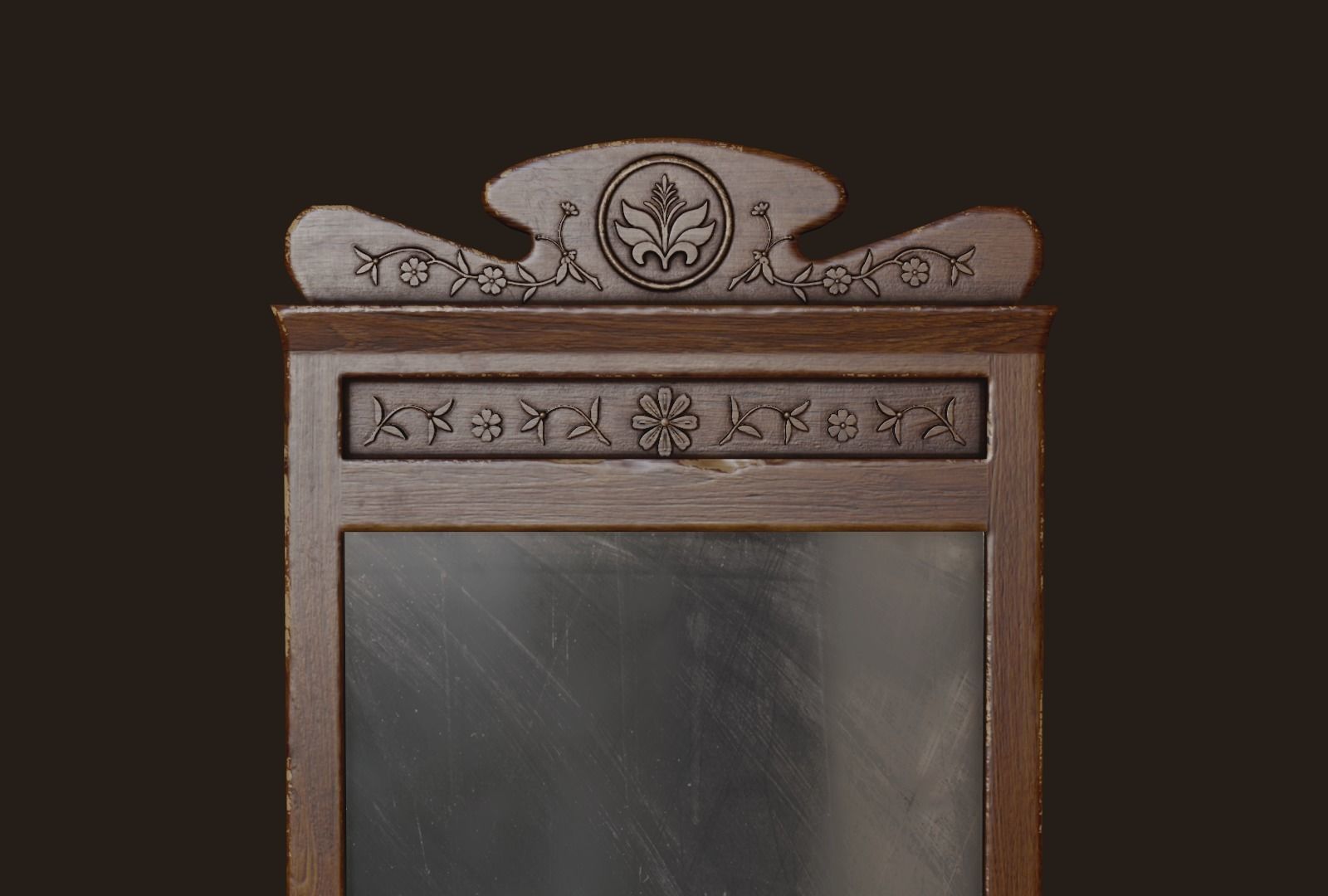 Dirty Mirror - PBR Game Ready Low-poly 3D model_4