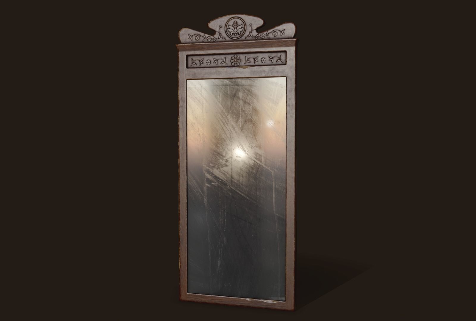 Dirty Mirror - PBR Game Ready Low-poly 3D model_1