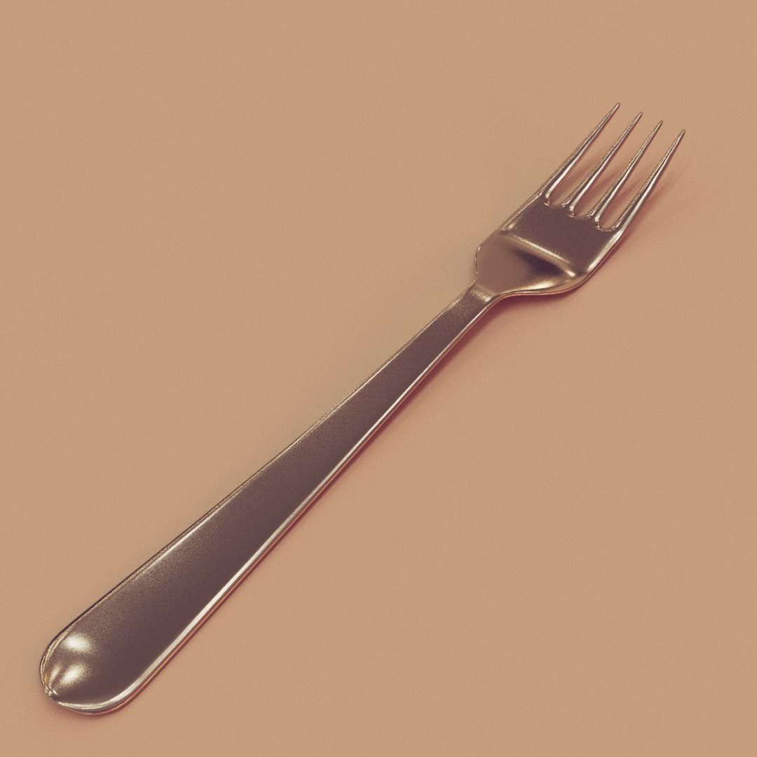 cutlery set spoon 3D model_4