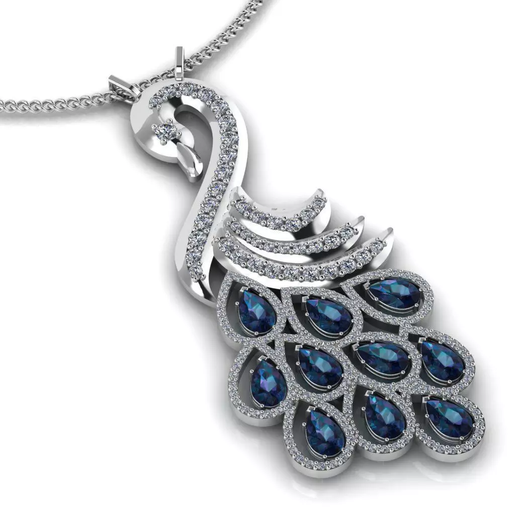 Beautiful Peacock pendant 3D print model