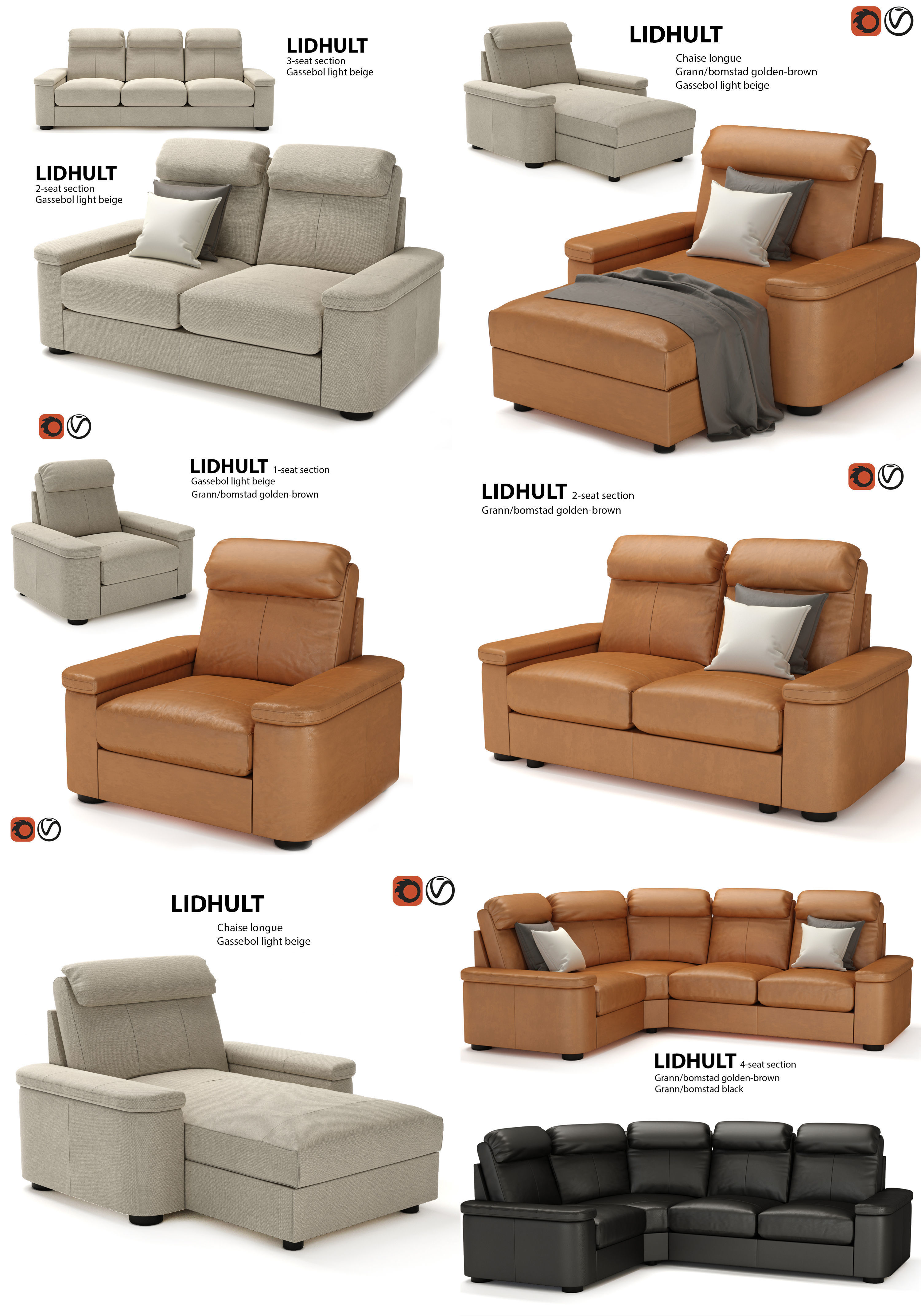 Model Set Of Furniture Ikea Lidhult Cgtrader Model Set Of Furniture Ikea Lidhult