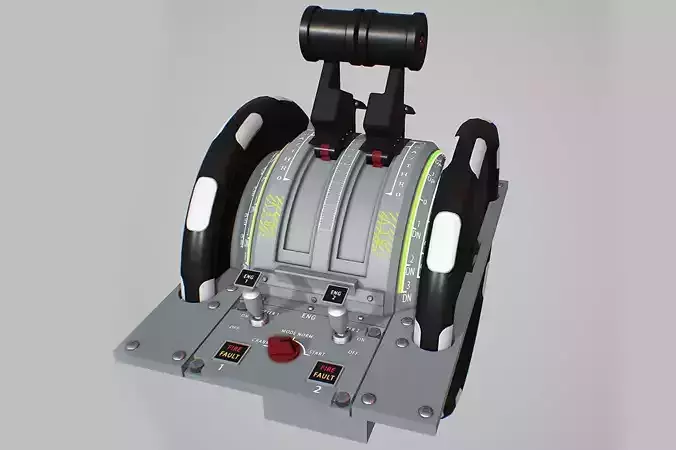 Throttle Quadrant Low-poly 3D model