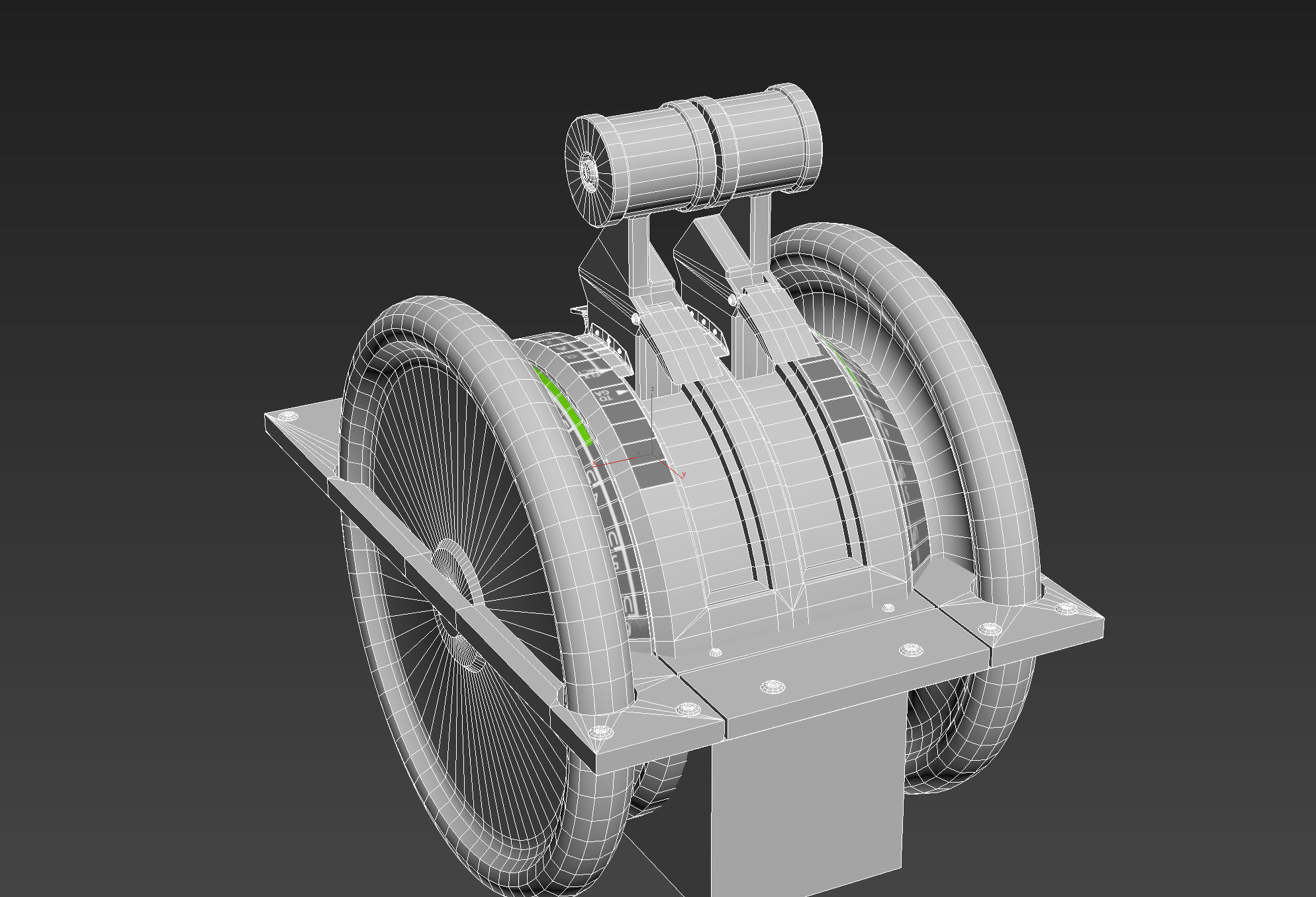 Throttle Quadrant Low-poly 3D model_2