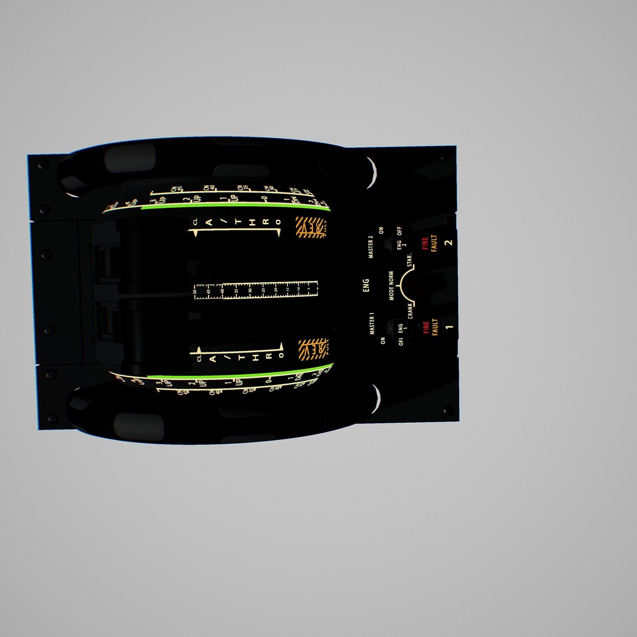 Throttle Quadrant Low-poly 3D model_12