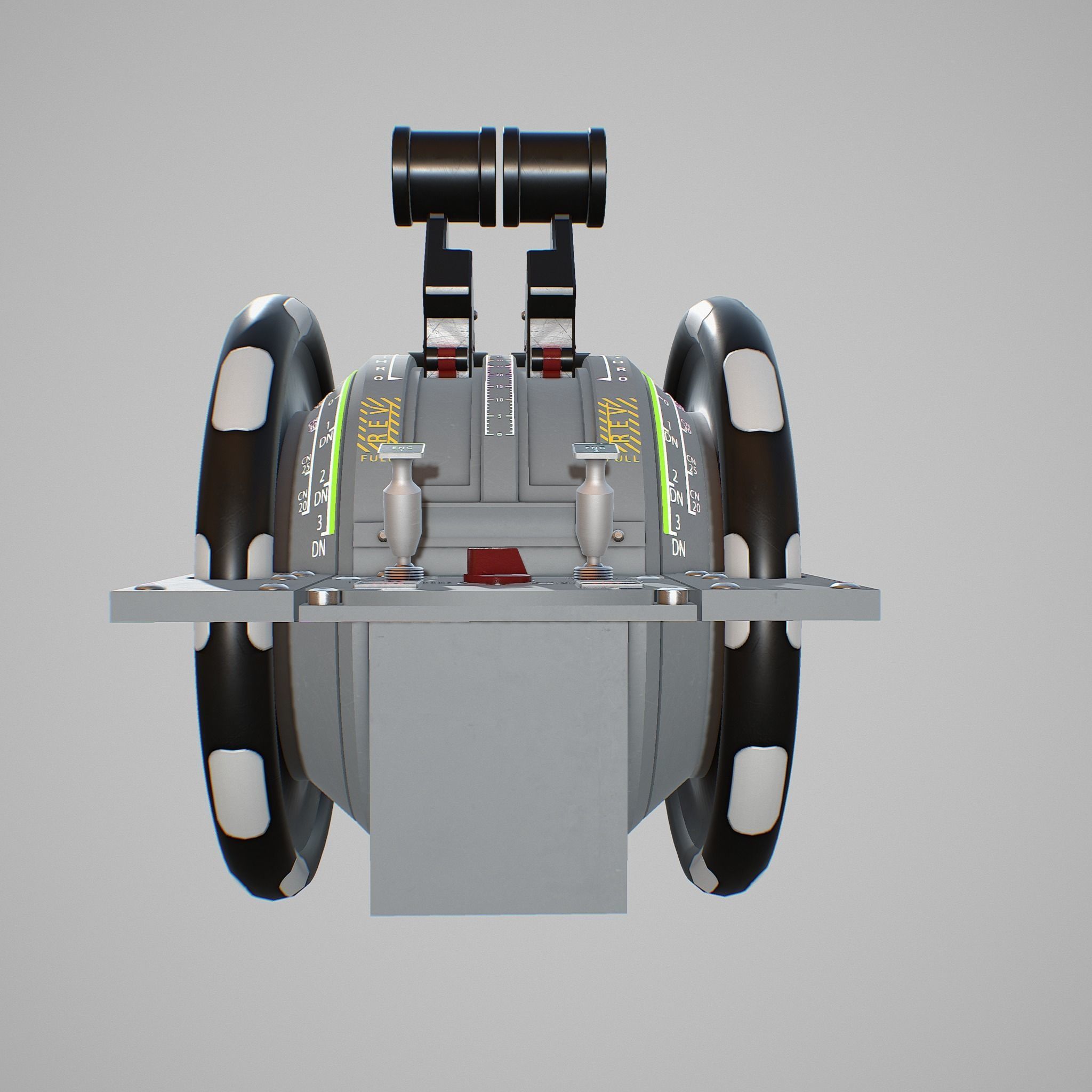 Throttle Quadrant Low-poly 3D model_15