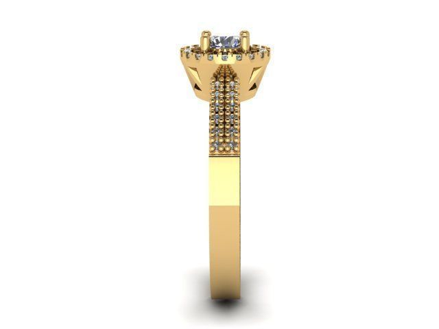 solitaire jewelry ring  3D print model_4