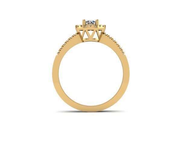 solitaire jewelry ring  3D print model_3