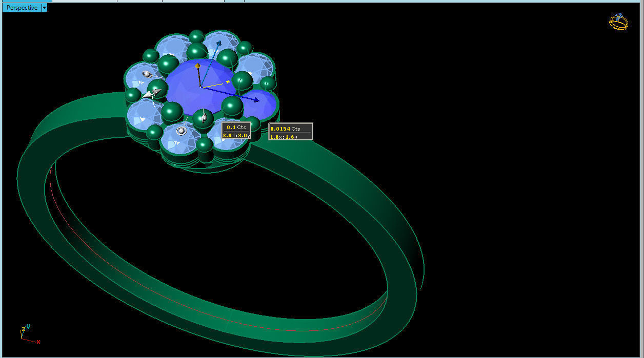 solitaire jewelry ring  3D print model_6