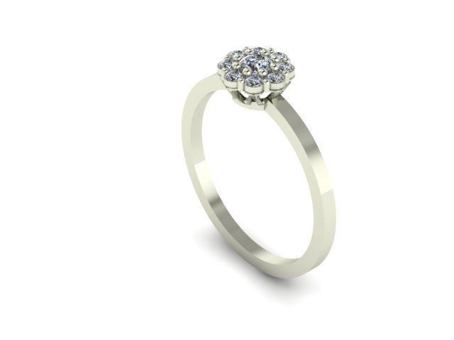 solitaire jewelry ring  3D print model_5