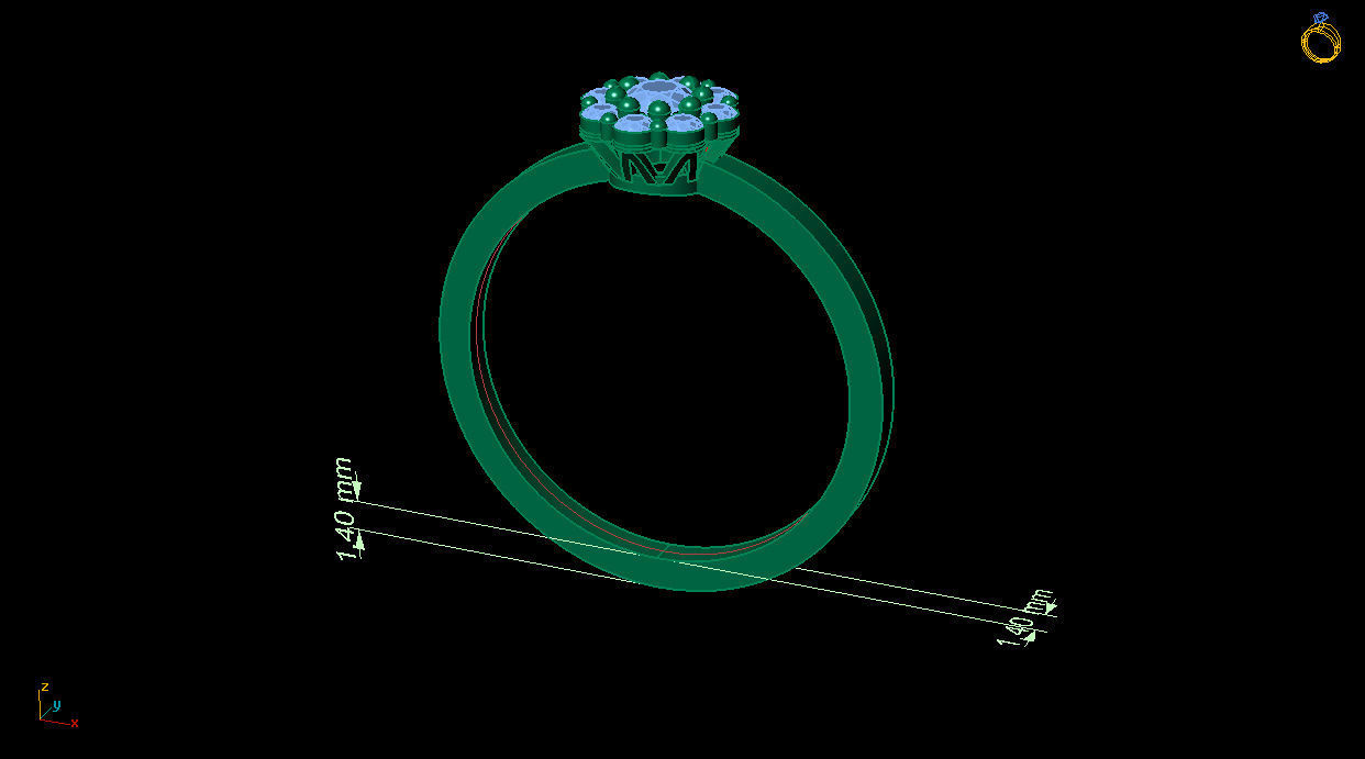 solitaire jewelry ring  3D print model_8