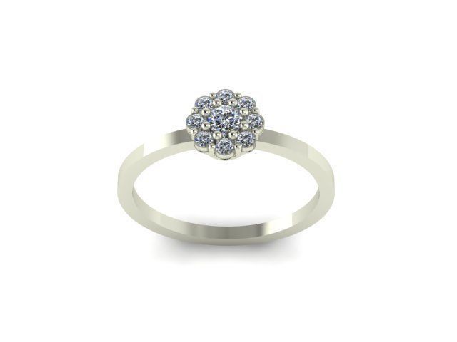 solitaire jewelry ring  3D print model_1