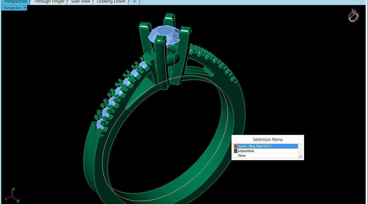 solitaire jewelry ring  3D print model_7
