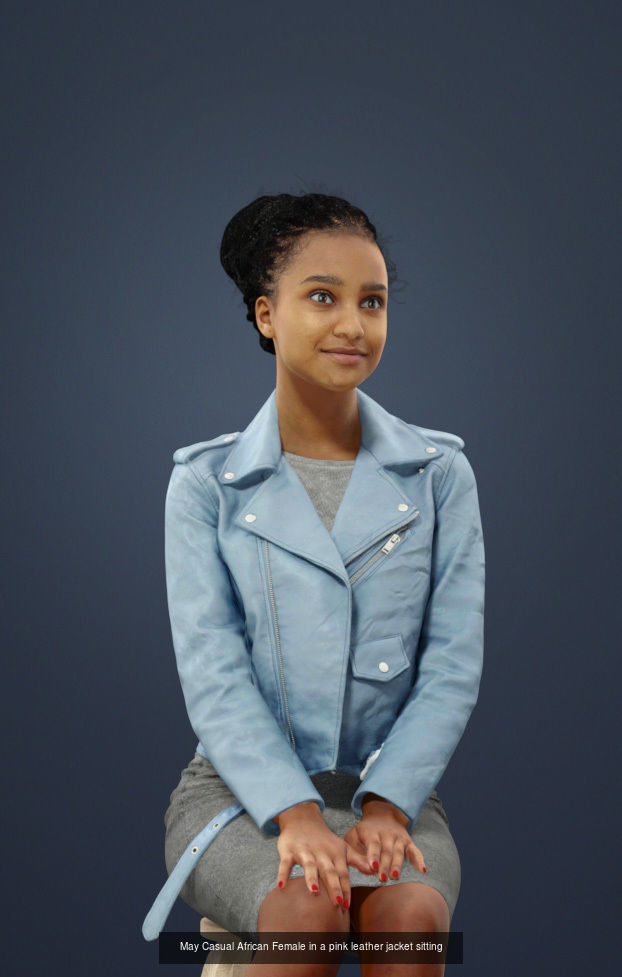 50x Scanned Man Woman People - Casual1-2-3 Sitting1 Office1 3D Model Collection_29