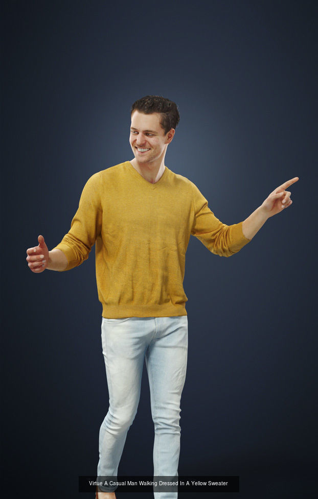 50x Scanned Man Woman People - Casual1-2-3 Sitting1 Office1 3D Model Collection_46