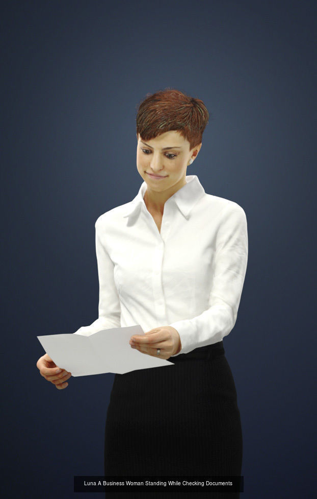 50x Scanned Man Woman People - Casual1-2-3 Sitting1 Office1 3D Model Collection_24