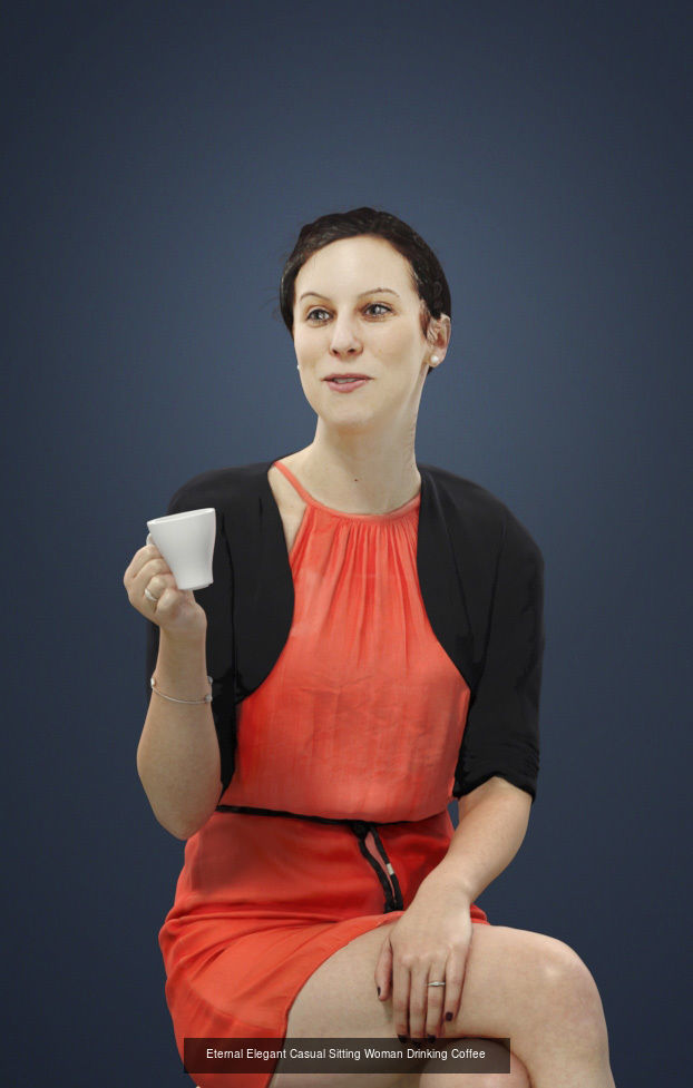 50x Scanned Man Woman People - Casual1-2-3 Sitting1 Office1 3D Model Collection_57