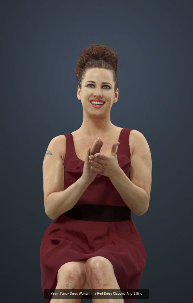 50x Scanned Man Woman People - Casual1-2-3 Sitting1 Office1 3D Model Collection_48