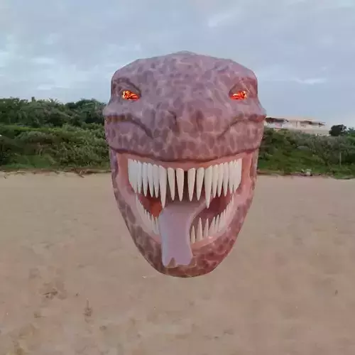 Sculpted Monster Head 001 Free 3D model