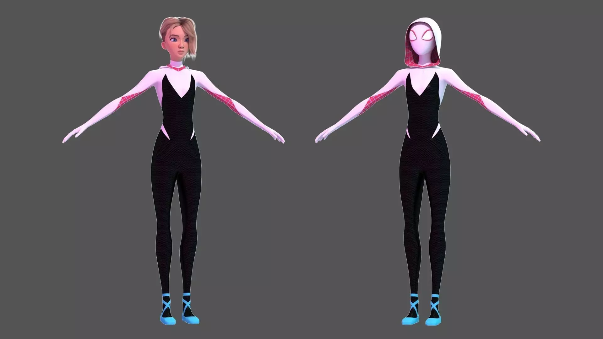 Gwen Stacy - Into the Spider-Verse Suit Version 3D model_0