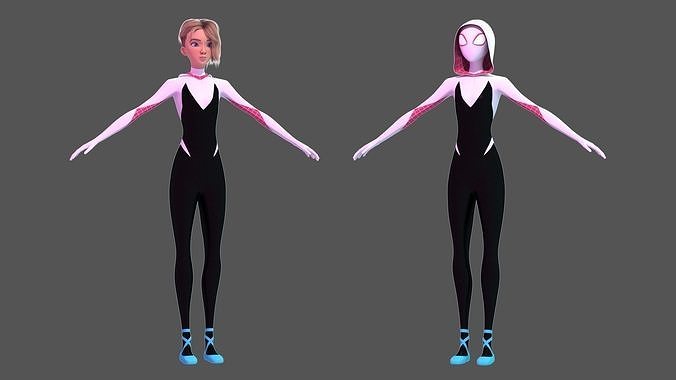 Gwen Stacy - Into the Spider-Verse Suit Version 3D model