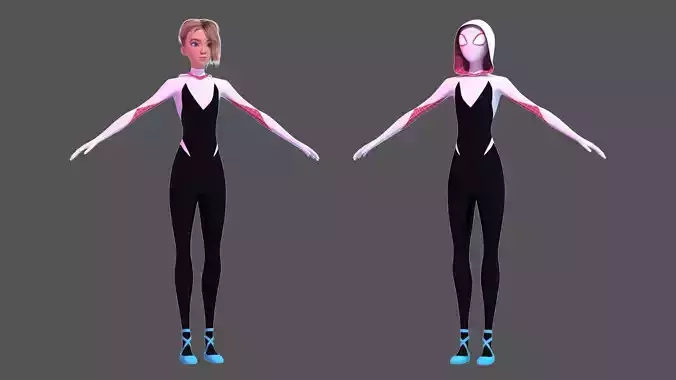 Gwen Stacy - Into the Spider-Verse Suit Version 3D model