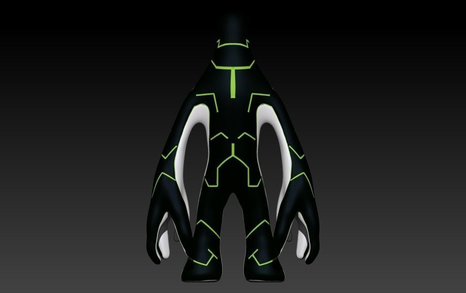 Ultra T alien figure 3D print model_3
