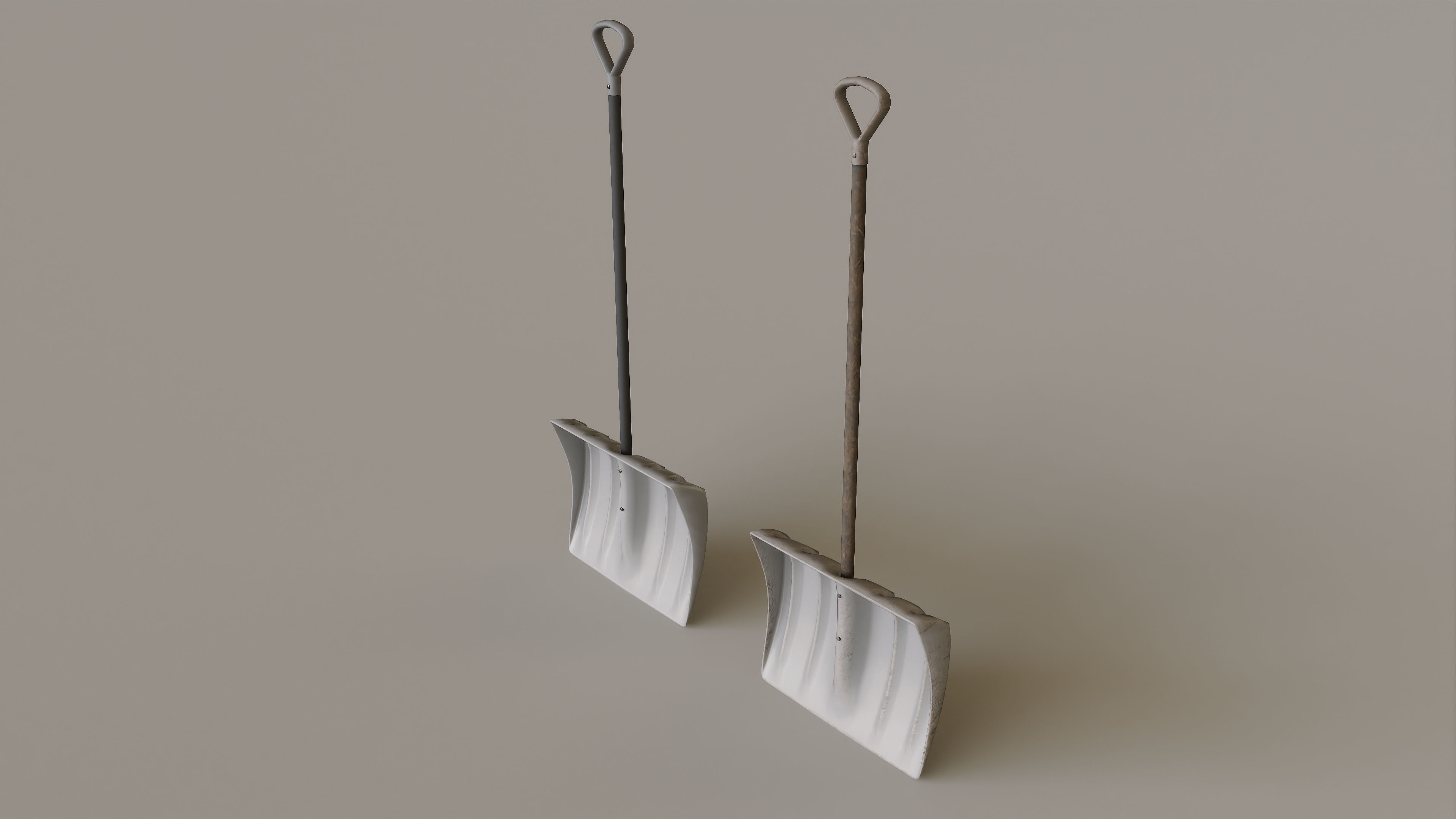 Outdoor Tools And Wheelbarrow Low-poly 3D model_21