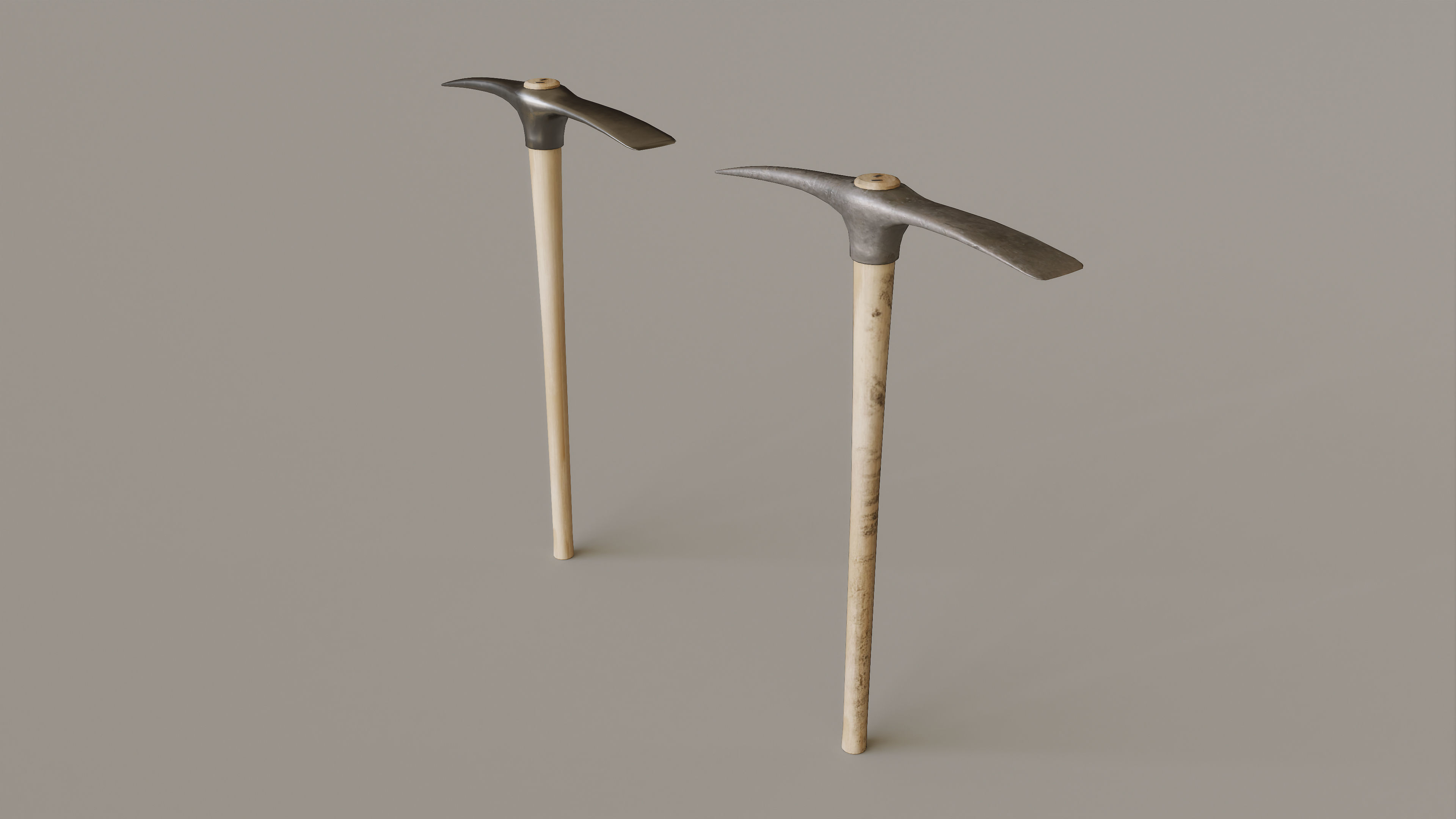 Outdoor Tools And Wheelbarrow Low-poly 3D model_15