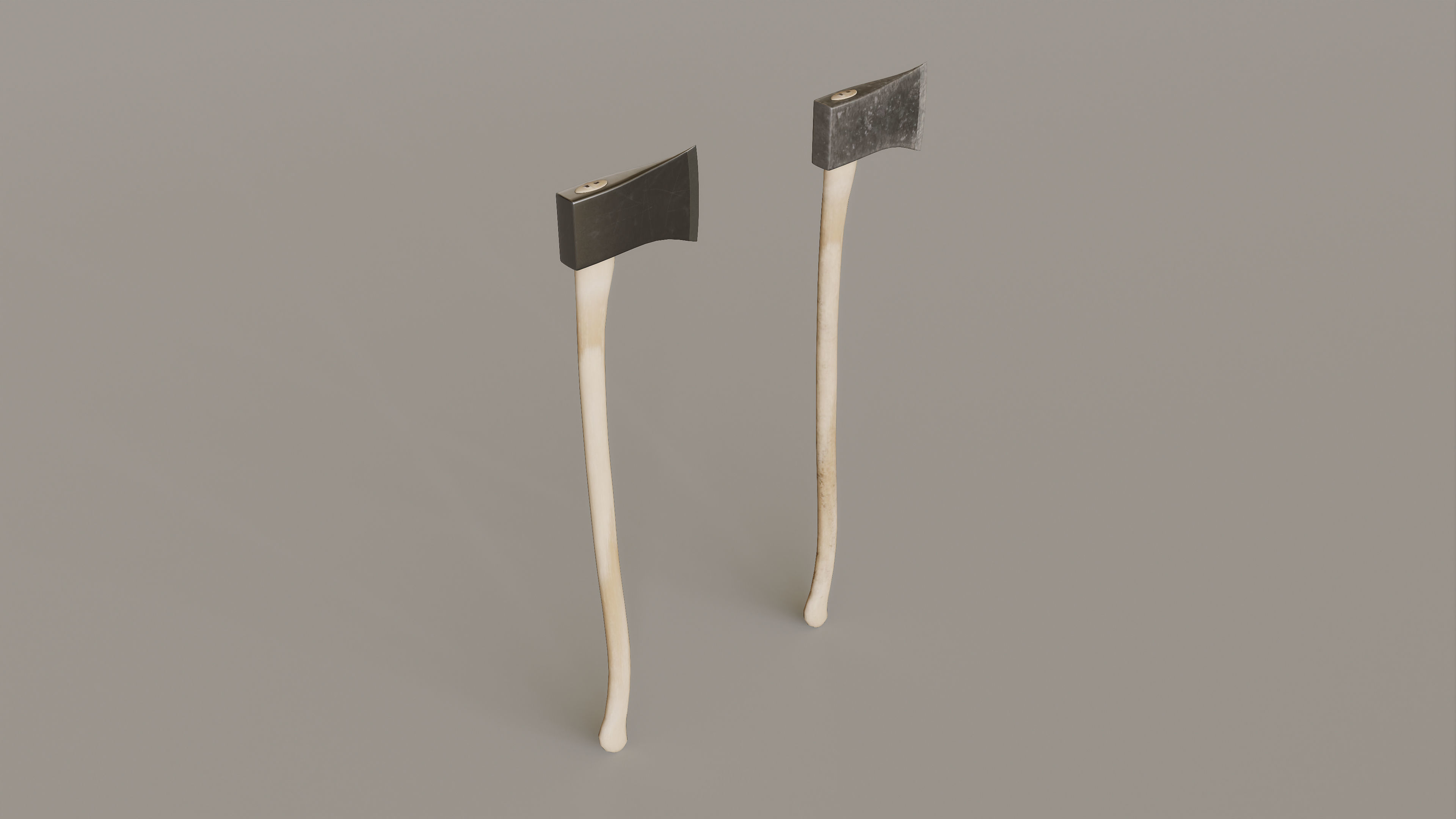 Outdoor Tools And Wheelbarrow Low-poly 3D model_11