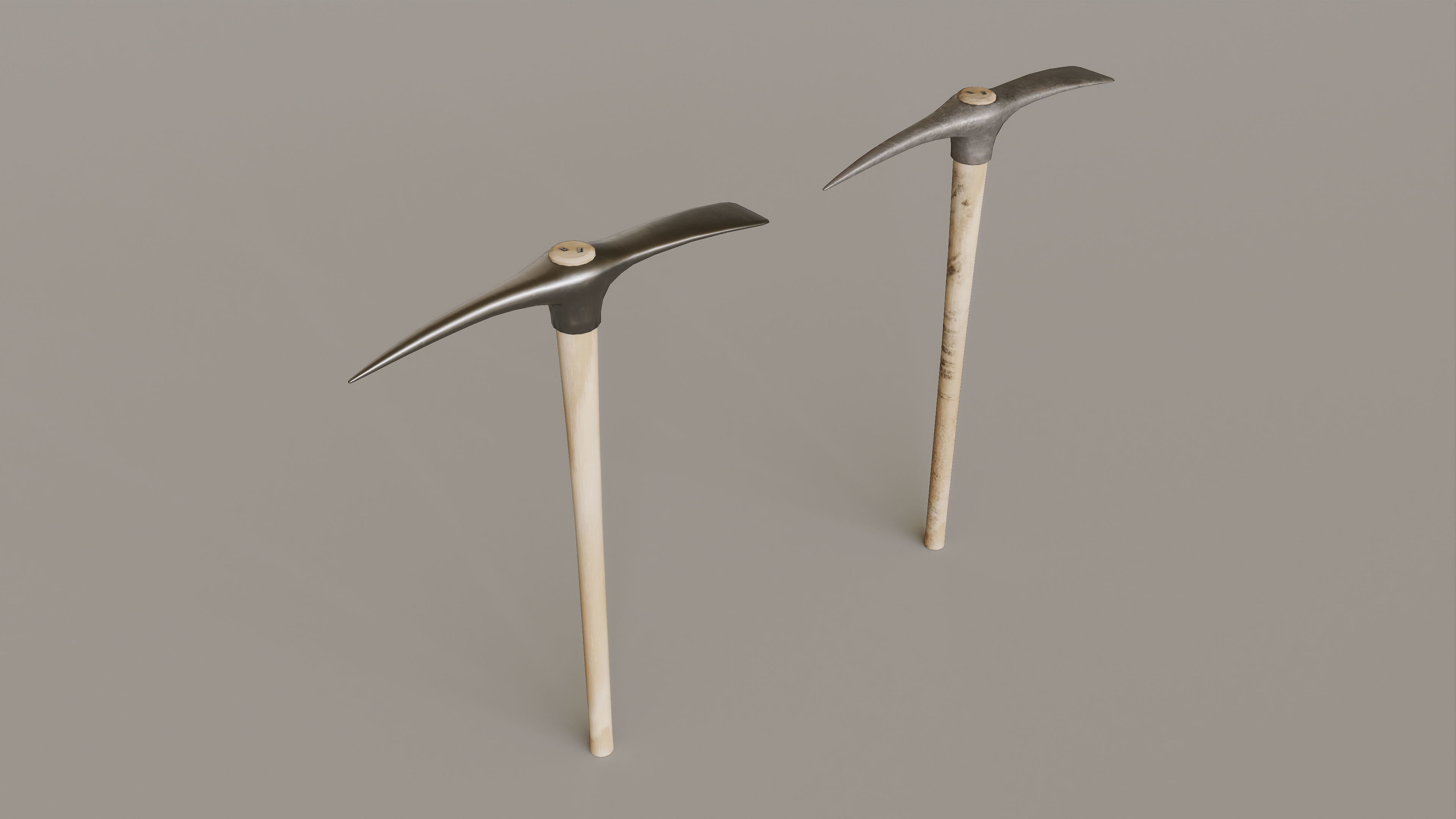 Outdoor Tools And Wheelbarrow Low-poly 3D model_14