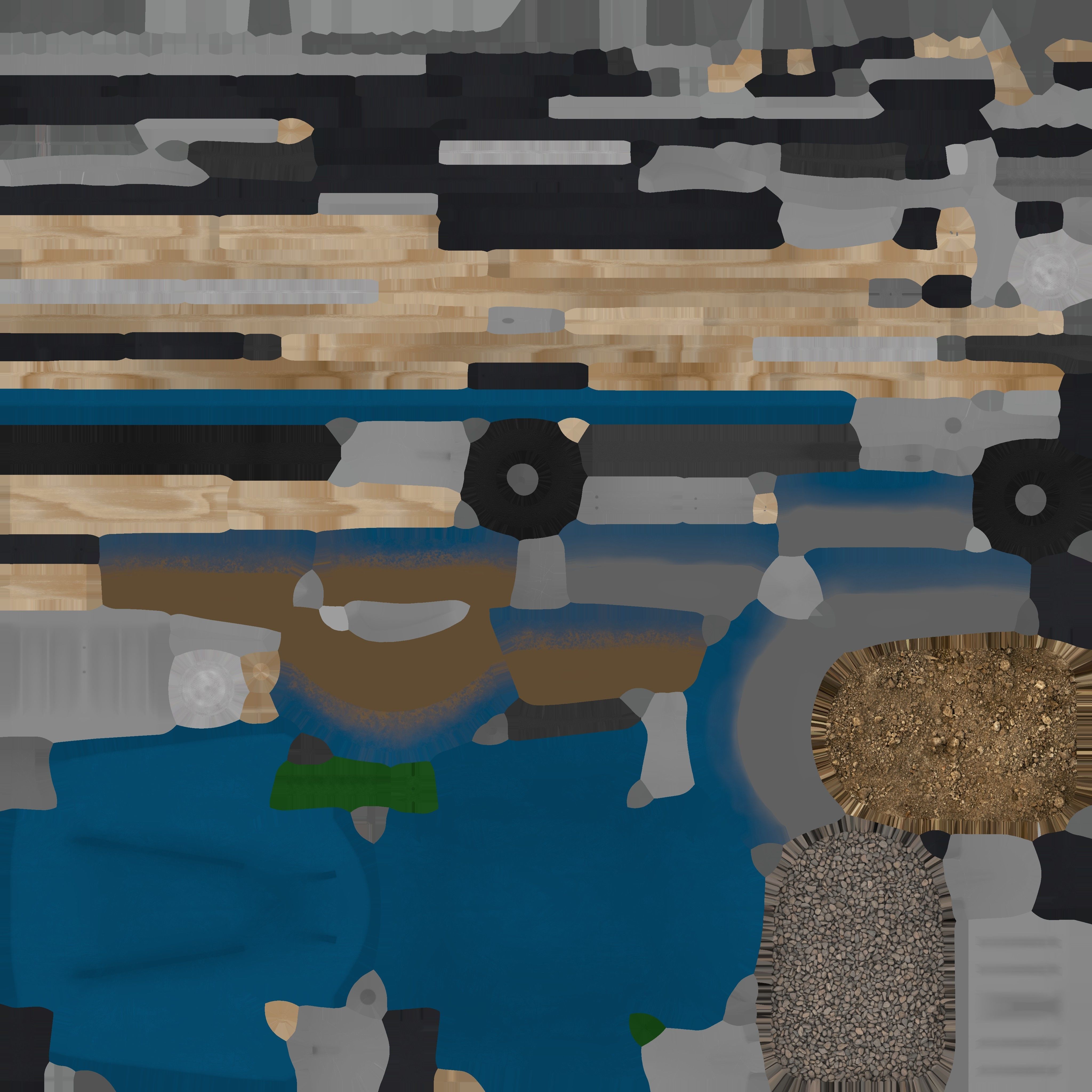 Outdoor Tools And Wheelbarrow Low-poly 3D model_29