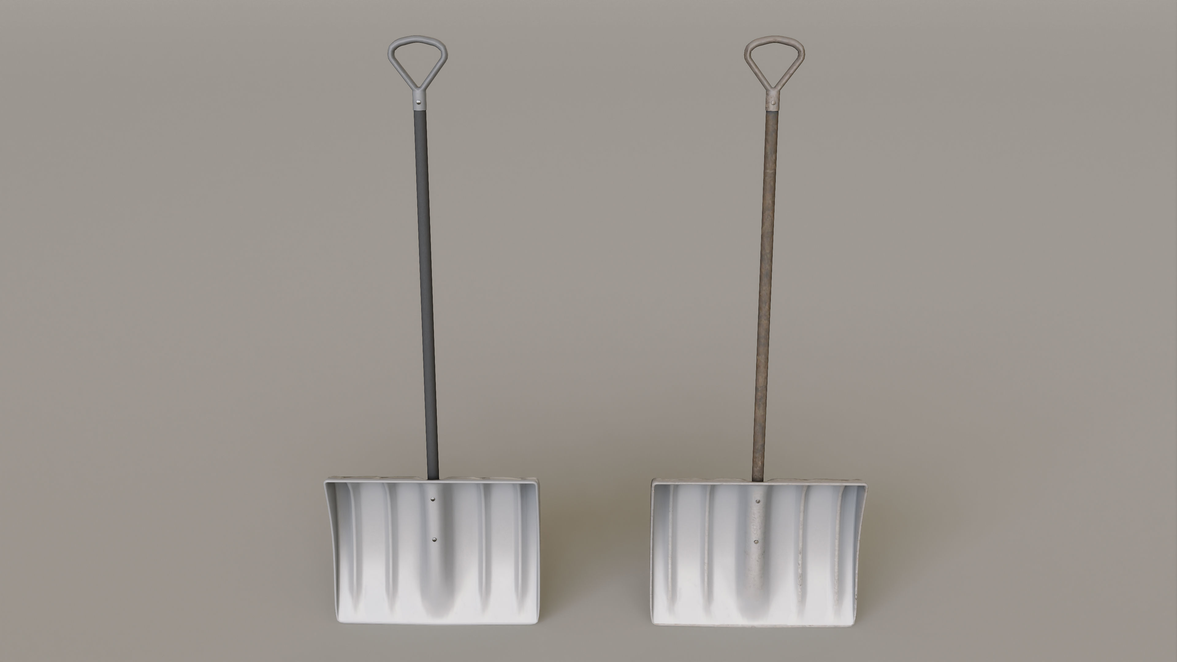 Outdoor Tools And Wheelbarrow Low-poly 3D model_19