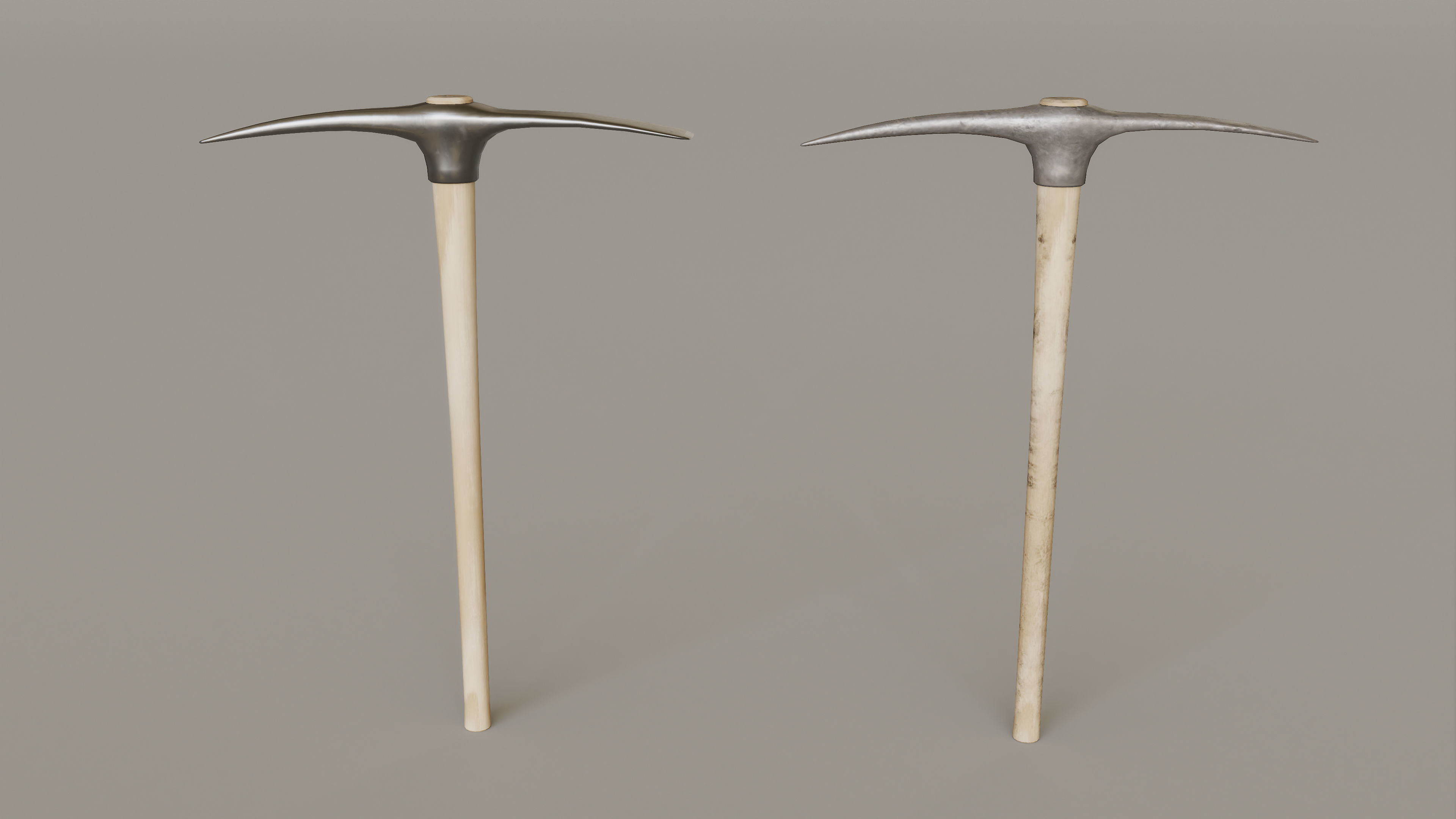 Outdoor Tools And Wheelbarrow Low-poly 3D model_13