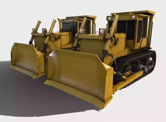 Bulldozer - Bulldozers Low-poly 3D model