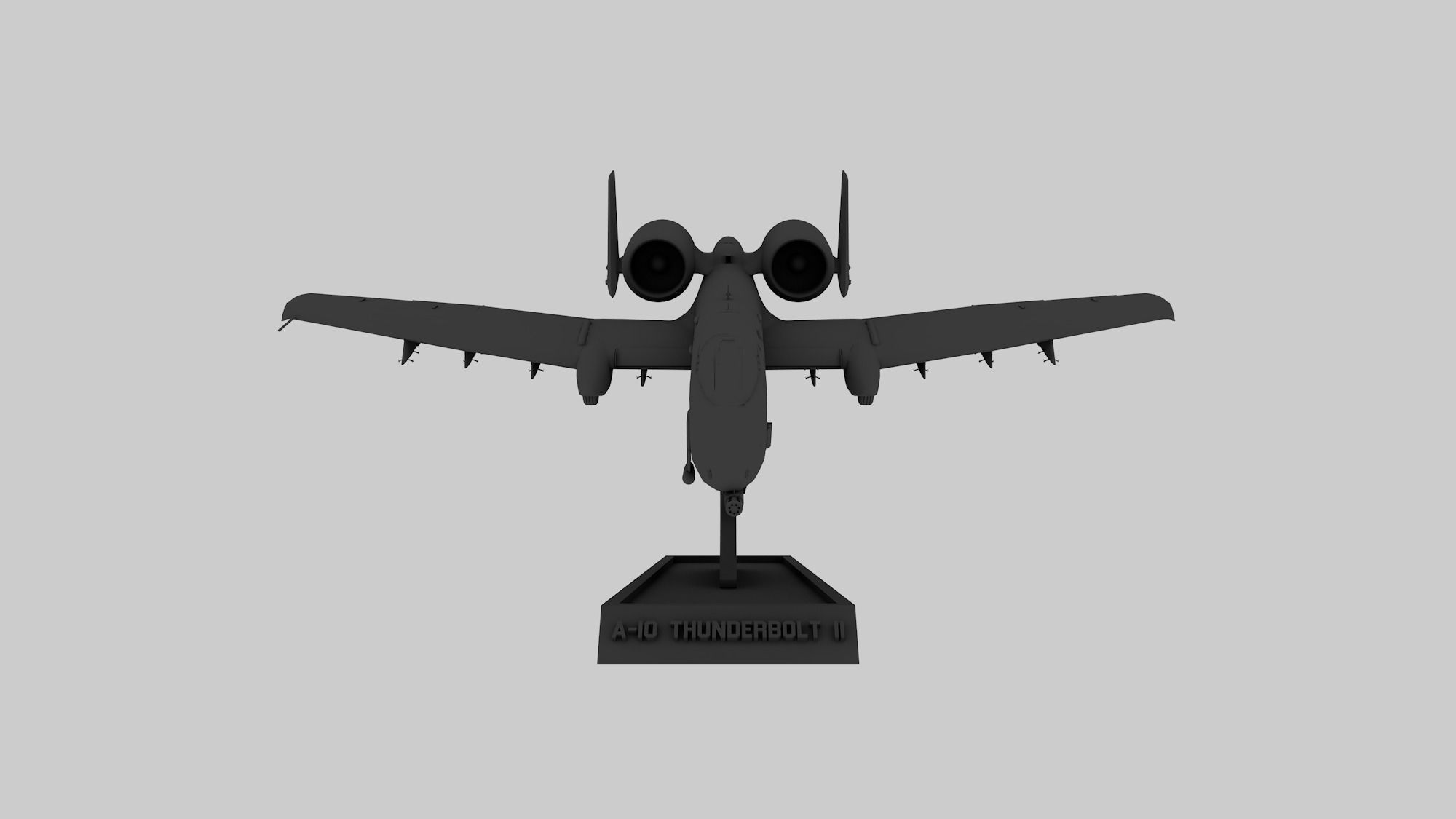 STL A-10 Thunderbolt II 3D print model_1