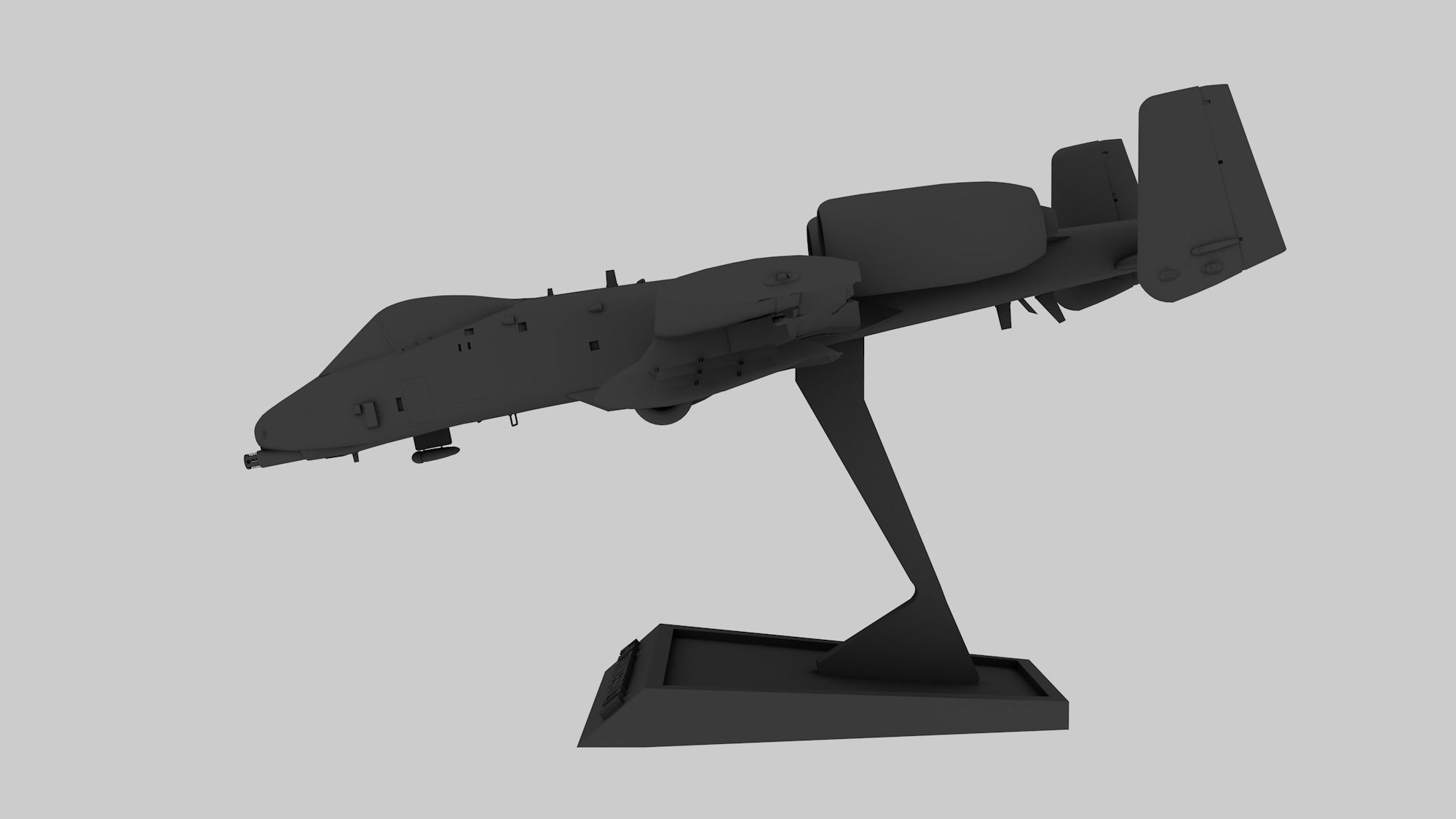 STL A-10 Thunderbolt II 3D print model_3