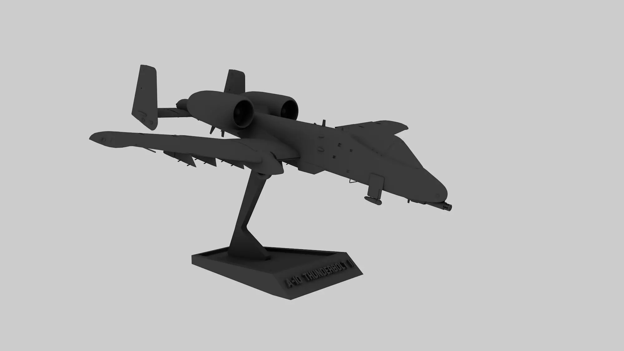 STL A-10 Thunderbolt II 3D print model_0
