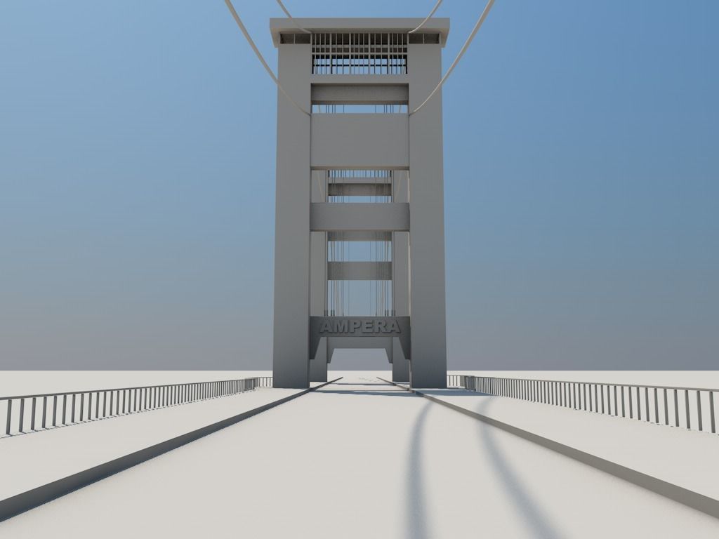 Ampera Bridge 3D model_2
