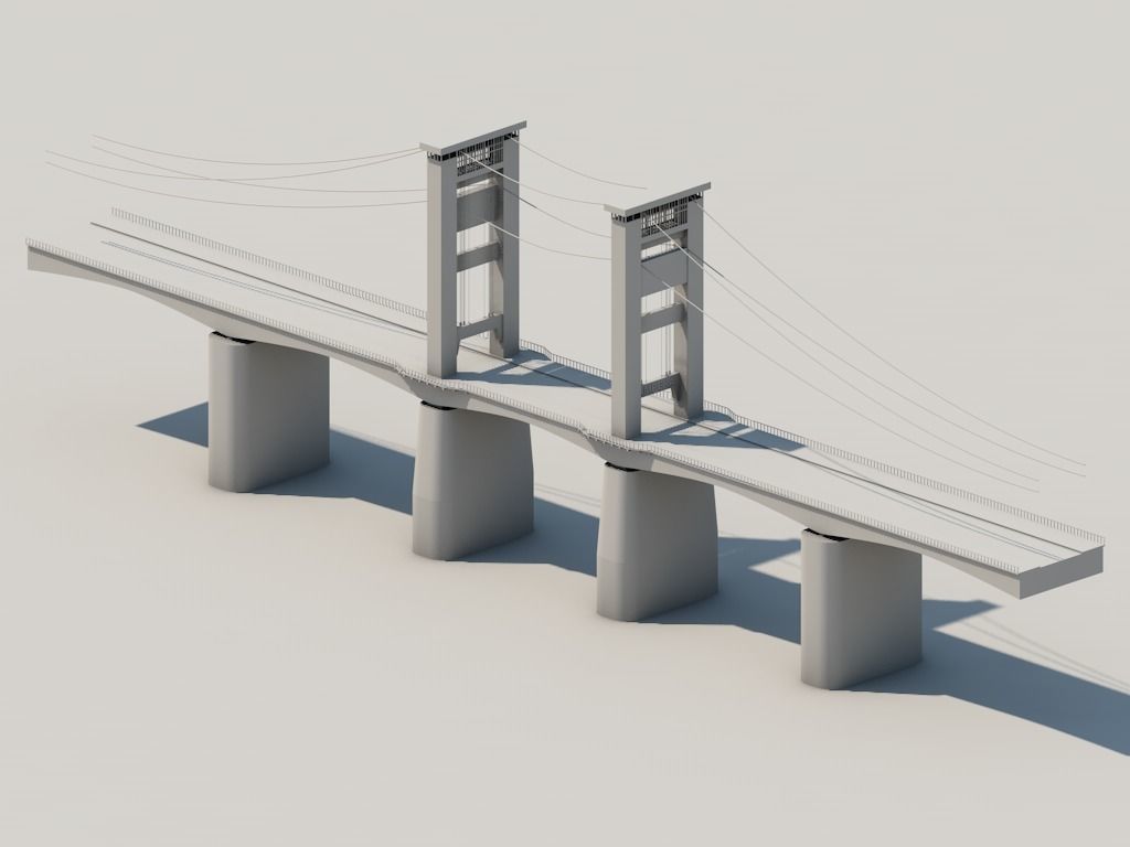 Ampera Bridge 3D model_4