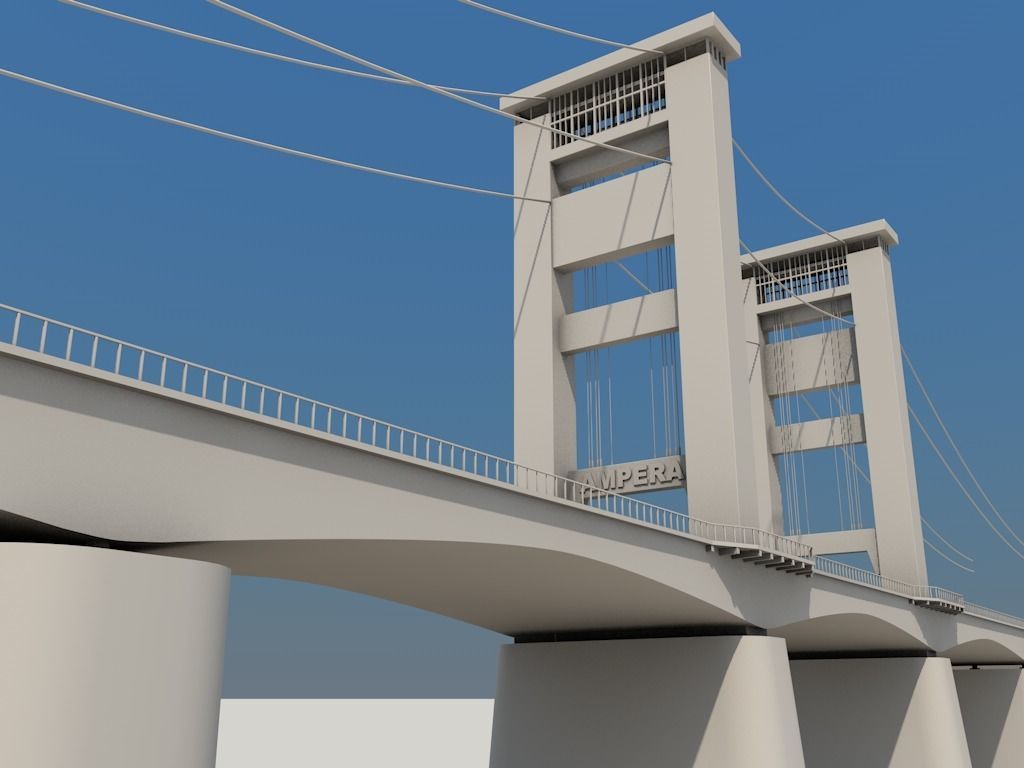 Ampera Bridge 3D model_3