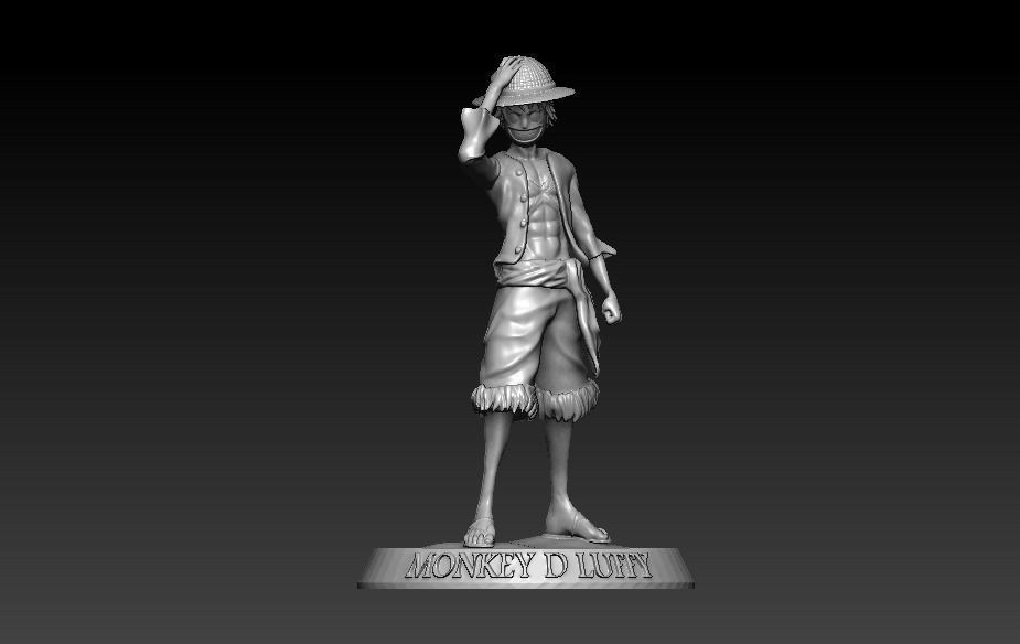 Monkey D Luffy from One Piece  3D print model_1