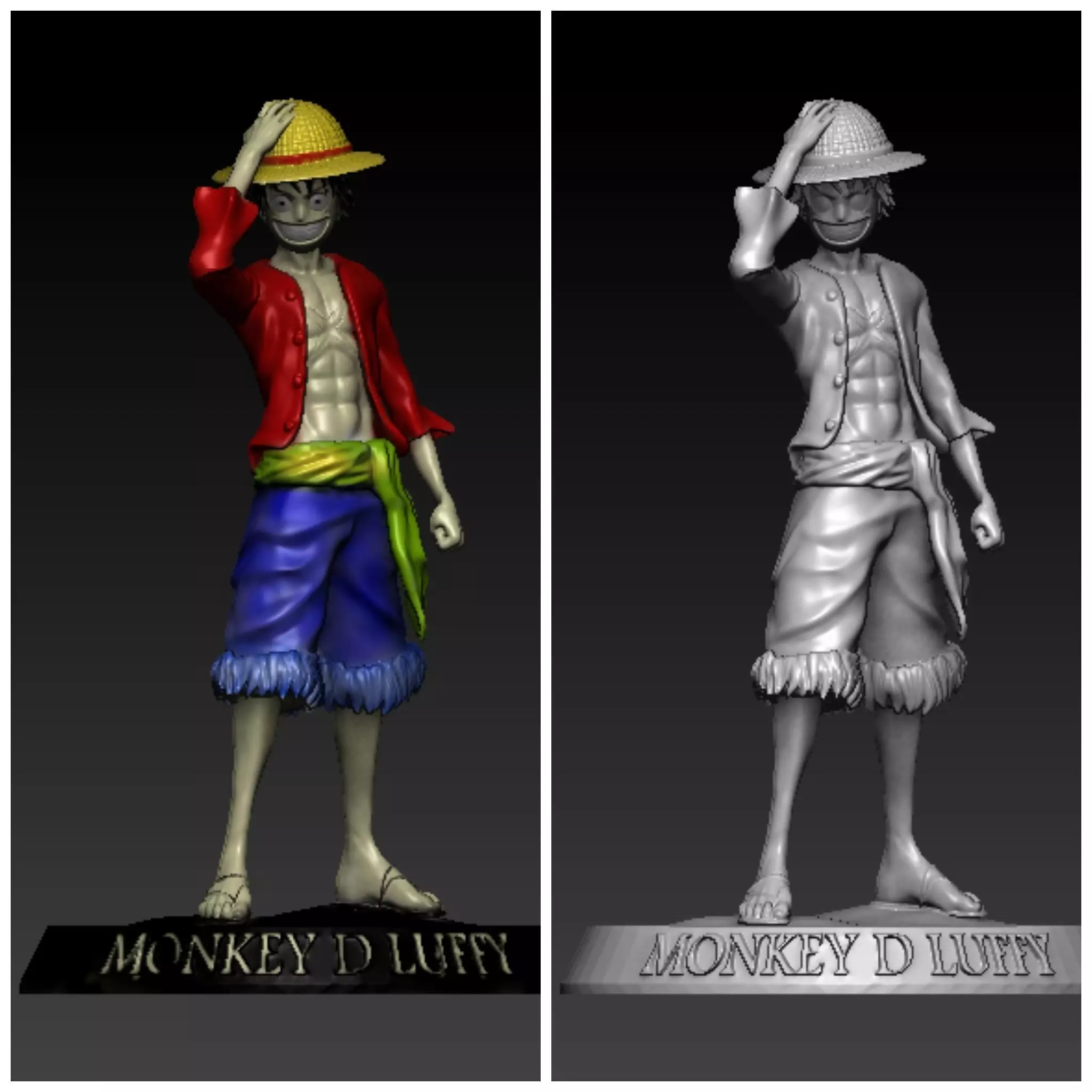 Monkey D Luffy from One Piece  3D print model_0