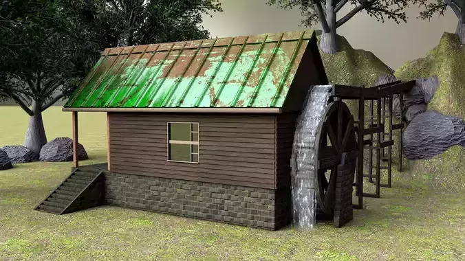 Old Shack Free low-poly 3D model