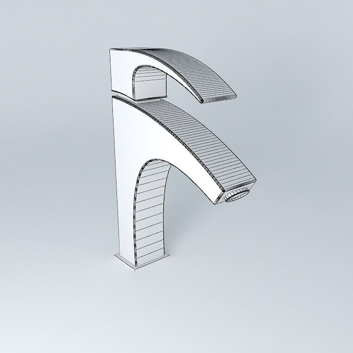 MIXER bathroom faucet Free 3D model_4