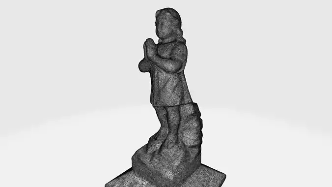 PBR Statue in prayer Photorealistic