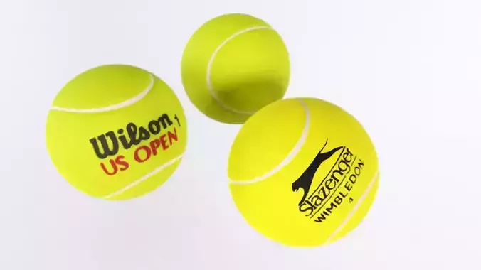 Low Poly PBR Wilson Tennis Ball Low-poly 3D model