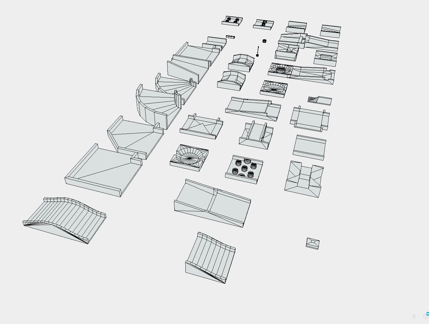 Modular Mini Golf Low-poly 3D model_5