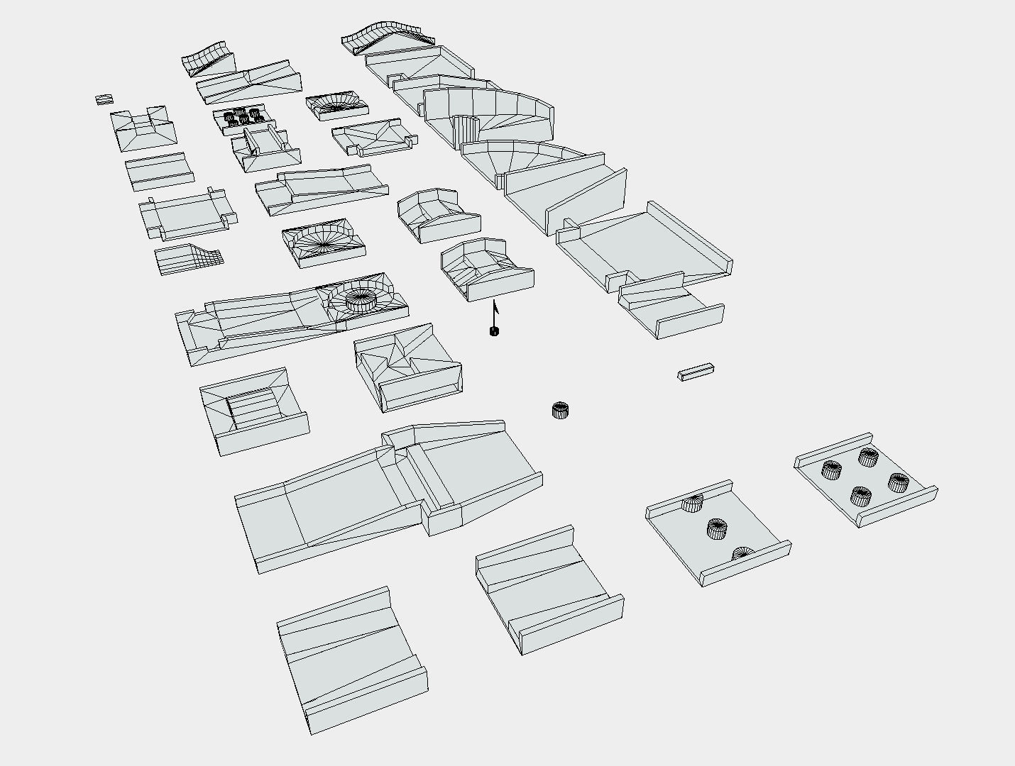 Modular Mini Golf Low-poly 3D model_4