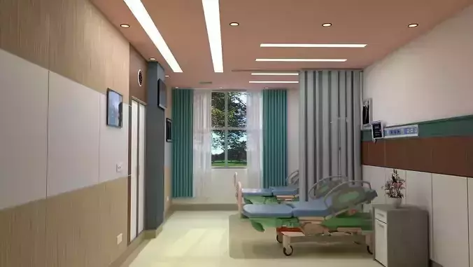 MEDICAL SPACES-HOSPITAL ROOM  3D model
